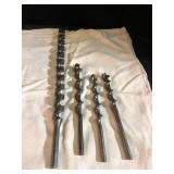 Vintage Auger Bit Collection  -  Hand Drill Bits,
