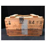 Vintage Wooden Military Ammunition Crate  -  81mm