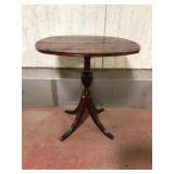 Antique Mahogany Pedestal Table  -  27"L x 27"W
