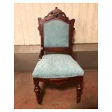 Victorian Eastlake Parlor Chair  -  Carved Wood &