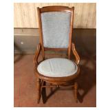 Antique Eastlake-Style Wooden Rocking Chair  -  Vi