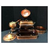 Vintage Copper Chafing Dish & Cookware Set  -  22-