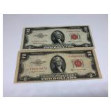 1953-B & 1953-C $2 Red Seal Notes