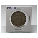 1959-D Franklin Half Dollar 90% Silver
