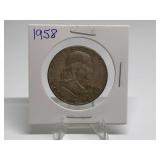 1958 Franklin Half Dollar 90% Silver