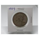 1954 Franklin Half Dollar 90% Silver