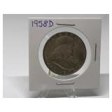 1958-D Franklin Half Dollar 90% Silver