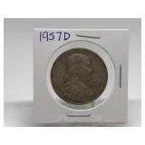 1957-D Franklin Half Dollar 90% Silver