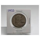 1953 Franklin Half Dollar 90% Silver