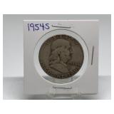 1954-S Franklin Half Dollar 90% Silver