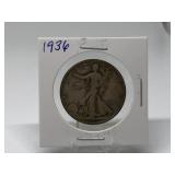 1936 Walking Liberty Half Dollar 90% Silver