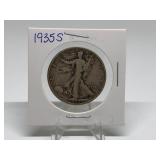 1935-S Walking Liberty Half Dollar 90% Silver