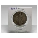 1934-S Walking Liberty Half Dollar 90% Silver