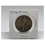 1936-S Walking Liberty Half Dollar 90% Silver