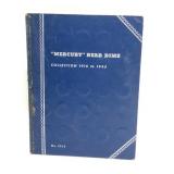 Mercury Dime Whitman Folder 1916-1945 72 Coins