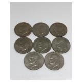 (8) 1974 Eisenhower Dollar Coins