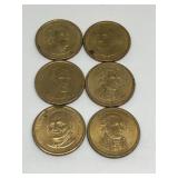(6) Presidential Dollar Coins