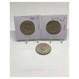 (3) 1968-D Kennedy Half Dollars 40% Silver