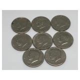 (8) Kennedy Half Dollars