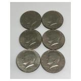 (6) Bicentennial Kennedy Half Dollars