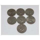 (7) Kennedy Half Dollars