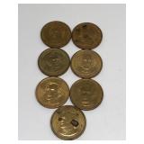 (7) Presidential Dollar Coins