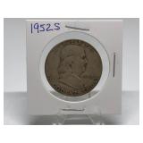 1952-S Franklin Half Dollar 90% Silver