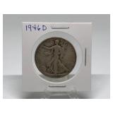 1946-D Walking Liberty Half Dollar 90% Silver