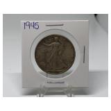 1945 Walking Liberty Half Dollar 90% Silver