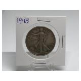 1943 Walking Liberty Half Dollar 90% Silver