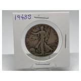 1943-S Walking Liberty Half Dollar 90% Silver