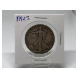 1942-S Walking Liberty Half Dollar 90% Silver