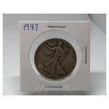 1947 Walking Liberty Half Dollar 90% Silver