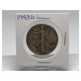 1943-D Walking Liberty Half Dollar 90% Silver
