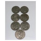 (7) Eisenhower Dollar Coins