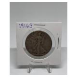 1916-S Walking Liberty Half Dollar 90% Silver