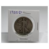 1920-D Walking Liberty Half Dollar 90% Silver