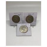 (3) 1968-D Kennedy Half Dollars 40% Silver