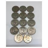 (14) Kennedy Half Dollars