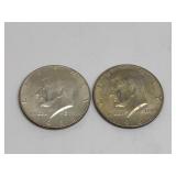 (2) 1965 Kennedy Half Dollars 40% Silver