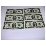 (6) 2013 $2 Federal Reserve Notes