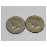 1965 & 1966 Kennedy Half Dollars 40% Silver
