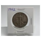 1942 Walking Liberty Half Dollar 90% Silver