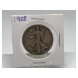 1938 Walking Liberty Half Dollar 90% Silver