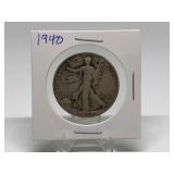 1940 Walking Liberty Half Dollar 90% Silver