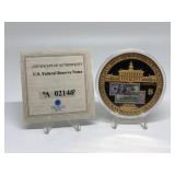 24k Gold Layered Benjamin Franklin Medallion