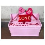 Pink Wooden Toy Storage Chest Bench