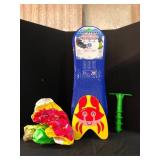 Sno-Storm Kids Snowboard and Pool Floats Lot