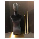 Black Velvet Female Dress Form Mannequin