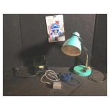Gooseneck Desk Lamp and Phone Chargers Lot